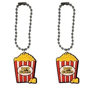 Popcorn Movie Tumbler Chain Cup Mug Bottle Drink Coffee Tea Unique Set of 2 - Picture 1 of 6
