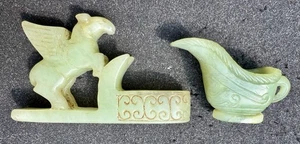 Estate Antique/ Vintage Chinese Jade Cup And Incense Burner- Pale Celadon Jade - Picture 1 of 24
