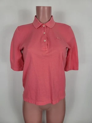 Lacoste Womens Pink Slim Fit Fitted Short Sleeve Polo Tennis Shirt Sz 38 Button - Image 1 of 4