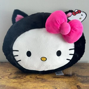 NWT Hello Kitty Halloween Black Cat Pink Costume Head Decorative Pillow Spooky - Picture 1 of 4