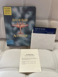 Vintage Ace Of Aces Accolade IBM AT XT Tandy 1000 5.25 Disk Computer Game Retro - Picture 1 of 7