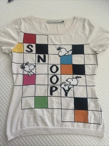 jc de castelbajac Paris Snoopy T- Shirt Viscose/rayon Blend Size 44 s-m - Picture 1 of 7