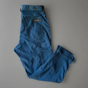 Patagonia Double Knee Pants Women's 10 Blue Heavy Workwear Carpenter Outerwear - Picture 1 of 9