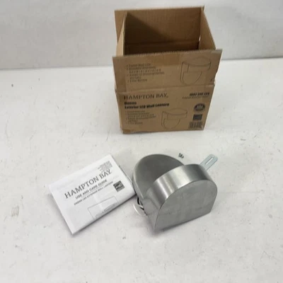 Linterna de pared LED exterior Hampton Bay Owens aluminio pulido porche patio nueva Foto 1 de 4