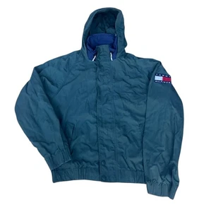 Vintage 90s Tommy Hilfiger Colorblock Windbreaker Jacke Flag Hip Hop Gr. XL - Bild 1 von 7