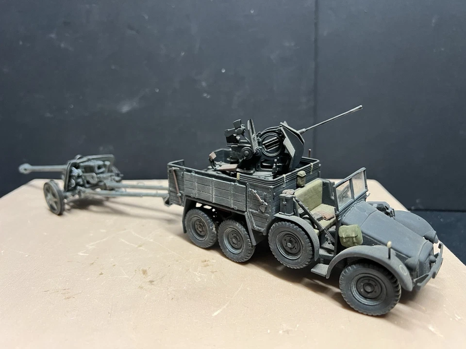 Maquette Montée ww2 1/35 Tamiya Véhicule Krupp Protze Flack + Canon Pack 40 ! - Photo 1/4