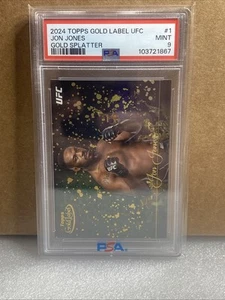 Jon Jones 2024 Topps Gold Label UFC Gold Splatter PSA 9 - Picture 1 of 2