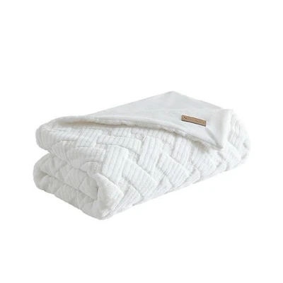 Koolaburra by UGG Crystelle Faux Fur Throw 50"x70" KB White Polyester Brand New - Image 1 of 4