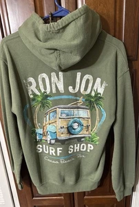 Felpa con cappuccio Ron Jon Surf Shop spiaggia cacao adolescente piccola verde - Foto 1 di 3