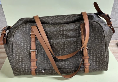 Bolso de Hombro Hartmann Wings Jacquard Patrón Diamante 20" Cuero Bolso de Fin de Semana Foto 1 de 4