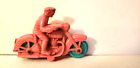 Jouet vintage en caoutchouc Auburn moto patrouille de police rouge avec roues vertes