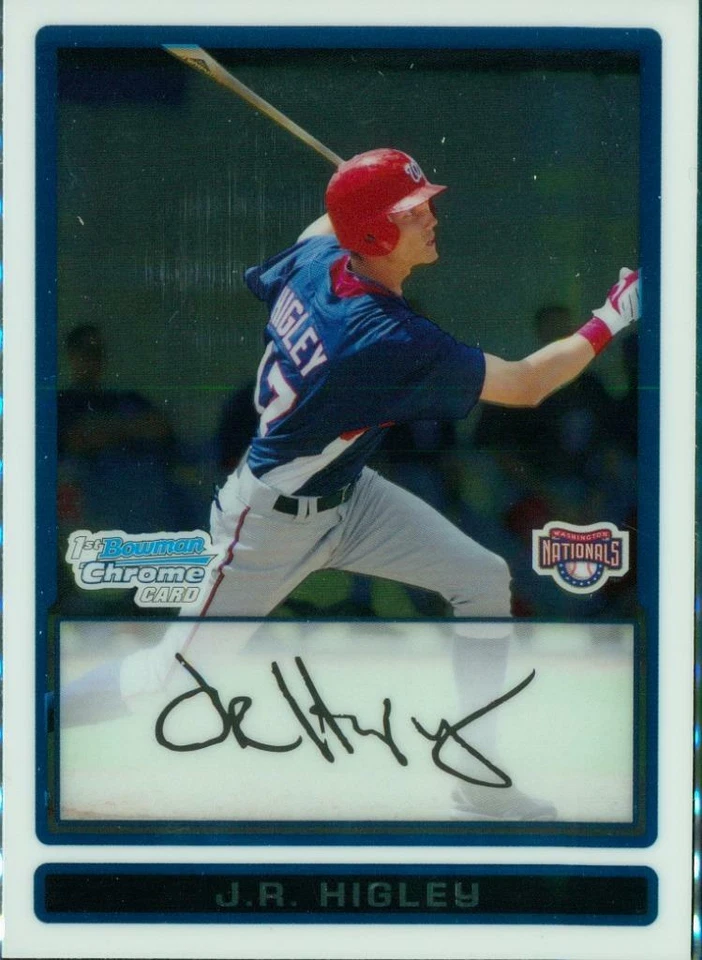 2009 Baseball Card Bowman Chrome Prospects BCP131 JR HIGLEY Washington Nationals - Image 1 of 2