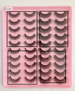 20 Pairs 4 styles 3D Natural Thick False Eyelashes Eye Lashes Mink Extension - Picture 1 of 8