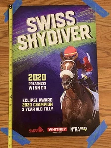 SWISS SKYDIVER 2020 Preakness Whitney Stakes Saratoga Race Course 11x17 POSTER - Picture 1 of 3