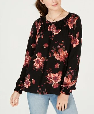 American Rag Juniors Printed Smocked Top Size XL - Image 1 of 2