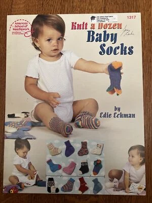 American School of Needlework Knit a Dozen Baby Socks by Edie Eckman - Image 1 of 2