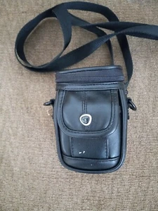 Genuine icon 5" x 3.5" (inch) Faux Leather Camera Bag / Pouch With Strap - Picture 1 of 2