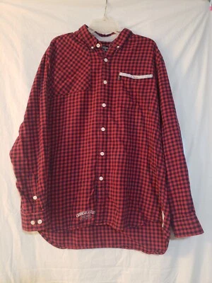 Crooks and Castles Mens Shirt XL Red Check Reinforced Shoulder Hunting Outdoors - Image 1 of 4