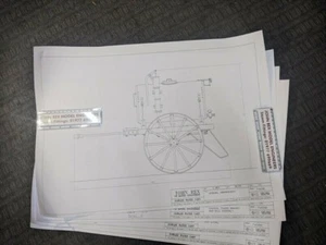 Dibujo/planos de carro de agua ""Fowler"" a escala de 4 - Imagen 1 de 4