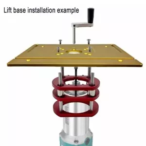 Trimmer Engraver Aluminum Router Table Insert with Lift Base Table Saw - Picture 1 of 18