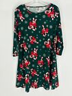 Nwt St. John's Bay Green Red Candy Cane Long Sleeve Dress Women's Size Small