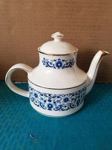 Arthur Wood England Stratford Blue Flowers Floral Porcelain Tea Pot 5304 - Picture 1 of 5