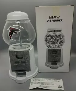 My M&M's Atlanta Falcons Candy Dispenser White Metal Plastic Novelty Item! NEW - Picture 1 of 6