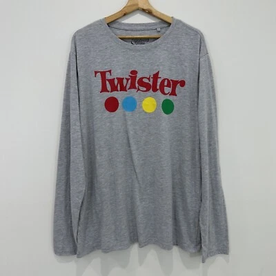 Twister Pyjama Top Adult Unisex 2XL Grey Round Neck Long Sleeve Hasbro Gaming — 第 1/4 张图片