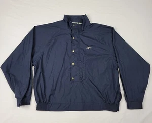 Reebok Golf Mens Windbreaker XL Pullover Jacket Navy Blue Outdoors Work - Picture 1 of 24