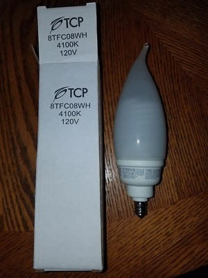 TCP 8TFC08WH Cold Cathode Decorative Torpedo Bulb (Equivalent to 40 Watt) 4100K  - Image 1 of 2