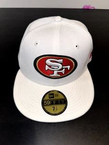 Gorra San Francisco 49ers New Era 59FIFTY Blanca Ajustada - Talla 7 1/4 Nueva Leer Desc! - Imagen 1 de 7