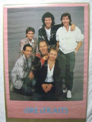 DIRE STRAIT BRITISH ROCK VINTAGE POSTER GARAGE 1985 CNG949 - Image 1 of 4