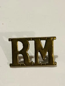 WWII WW2 Royal Marines Brass Shoulder Title 29 x 19 mm - Picture 1 of 5