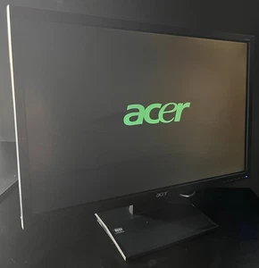 Acer V223W Bbd 22” Widescreen LCD Monitor 1680x1050 HD, VGA + DVI – Tested - Picture 1 of 2