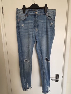 Womans Papaya Size 16 Blue Jeans Ripped Skinny Leg - Image 1 of 4