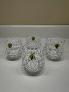 Waterford Crystal Lismore Old Fashioned Roly Poly Whiskey Tumbler Glass-Set of 4 - Picture 1 of 21