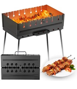 Charcoal Grill for 8 Skewers - Portable Barbecue 16.9""×11.8""×16.9"" Kabob Camp - Picture 1 of 5