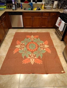 Vtg ORR Health Virgin Wool Blanket 80"x70" Multicolor Reversible New Condition  - Picture 1 of 14