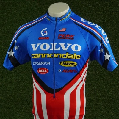 MEN’S LARGE CANNONDALE CYCLING JERSEY VOLVO 3/4 ZIP, VGC - Image 1 of 4