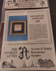 MINIATURE SAMPLER C 1800 THE SCARLET LETTER CROSS STITCH KIT - Picture 1 of 4