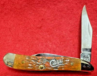 Hermoso Estuche XX 6220ss 2004 Cacahuete Pinknife Hueso de Otoño Plata Escritura Nuevo en Caja Foto 1 de 4