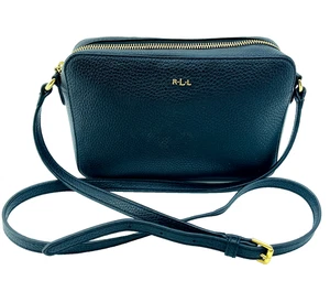 Bolso Bandolera de Hombro Lauren Ralph Lauren Pequeño Negro Guijarro Imitación Cuero PU - Imagen 1 de 14