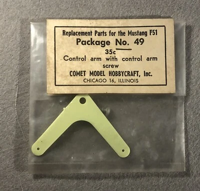 VINTAGE 1950'S - 60’s COMET MUSTANG F-51 CONTROL LINE AIRPLANE / CONTROL ARM - Image 1 of 2