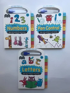 Wipe Clean preschool nursery pack of3 board books pen control number New age 3-5 - Picture 1 of 7