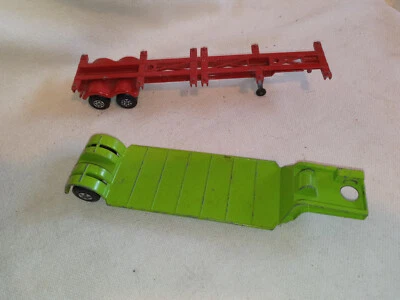 2 Matchbox SuperKings Trailers K-17 LoBoy Trailer & Containerr Chassis - Image 1 of 4