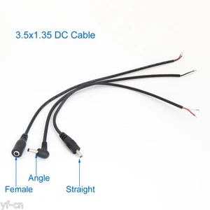 Cable de alimentación de CC 1 pieza 30 cm/1 pie 3,5 mm x 1,35 mm punta de CC cable macho/hembra cable coleta - Imagen 1 de 9