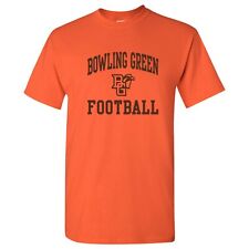 Bowling Green Falcons Arch Logo Football University College T Shirt - Orange