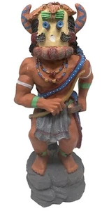 Estatuilla de cerámica pintada a mano Kachina nativa americana estatua 8 1/2" de alto  - Imagen 1 de 7