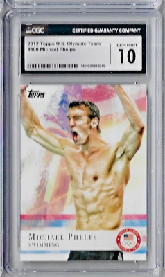 Олимпийская команда США 2012 и 2016 Topps Майкл Фелпс CSG 10 - Изображение 1 из 4