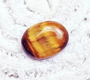 Natural Tiger Eye Cabochon Loose Gemstone 5.70 Ct Certified With Free Gift - Picture 1 of 6